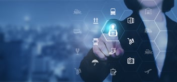 Ai image of person touching a screen